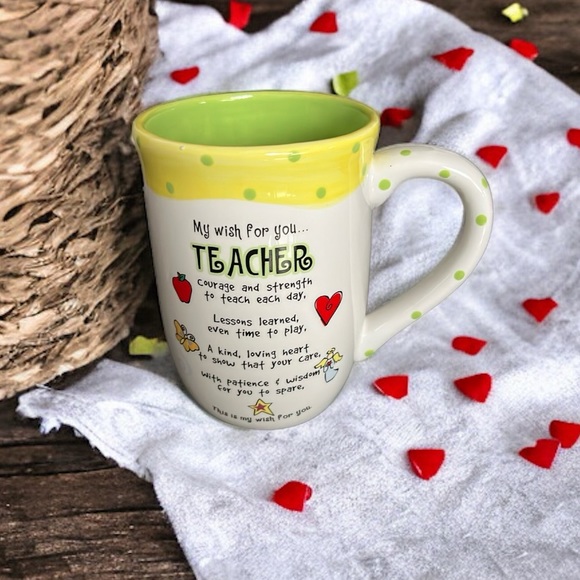 NWT GANZ My Wish For You Teacher Large Mug - Picture 7 of 7